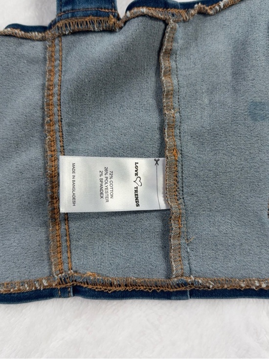 Denim Zip-Front Crop Vest Top Stretchy with Pockets and Adjustable Straps Small - Picture 4 of 7